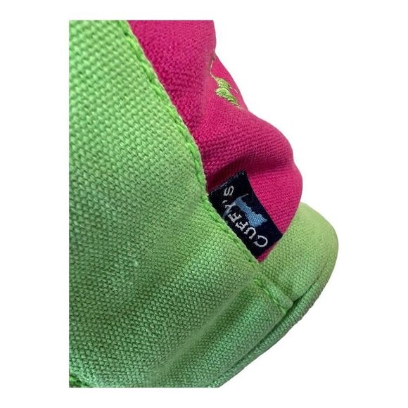 Cape Cod green and pink durable tote bag from Cuffy's Hot Pink Green Souvenir - Picture 3 of 9